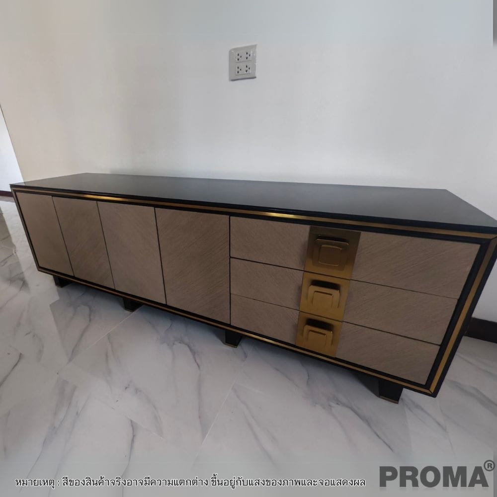 [Pre-order] ตู้วางทีวี PROMA-TVS-16A 180 ซม. สีดำ